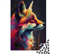 New Year Gift: Adult Jigsaw 1000 Pieces, Fox Animal PopArt, 38x26cm/1000pcs