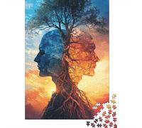 New Year Gift: Adult Jigsaw 1000 Pieces, Nature's Connection Tree Faces Sky, 52x38cm/1000pcs