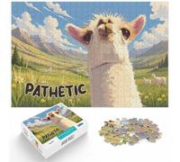 New Year Gift: Adult Jigsaw 1000 Pieces, Pathetic Llama Looking Down, 1000pcs (75x50cm)