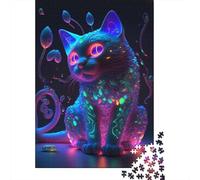 New Year Gift: Adult Jigsaw 1000 Pieces, Starry Cat-102, 70x50cm/1000pcs