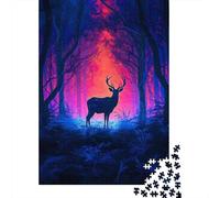 New Year Gift: Deer in The Mystical Fores 1000 Piece Jigsaw, 70x50cm/1000pcs