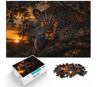 New Year Gift: Dramatic Leopard Portrait with Orange Highlights 1000 Piece Jigsaw, 1000pcs (52x38cm)