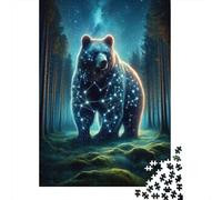 New Year Gift: Magical Forest Bear Print 1000 Piece Jigsaw, 70x50cm/1000pcs | For puzzle lovers in winter: Adult jigsaw puzzle with 1000 pieces offers a longer activity for the holidays.