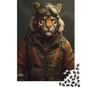 New Year Gift: Tiger As A Pilot 1000 Piece Jigsaw, 52x38cm/1000pcs