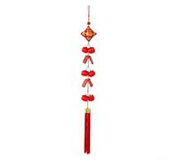 New Year Hanging Ornament Crafted from Flannel and Polyester Blend, Featuring a Hanging Rope for Easy Placement on Walls or Holiday Spaces (A)