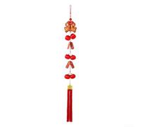 New Year Hanging Ornament Crafted from Flannel and Polyester Blend, Featuring a Hanging Rope for Easy Placement on Walls or Holiday Spaces (B)