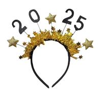 New Year Headband - 2025 Happy New Year Headband, Glitter Star Sequin Headband | Stylish Happy New Year Star Headband, Christmas New Year's Eve Party Headband For Festival Prop