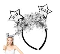 New Year Headband with Glittering Stars and Sequins, Happy New Year Headband, Glitter Star Sequin Headwear, Cosplay Party Headwear, Happy New Year Photo Props for Boyfriend