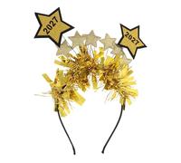 New Year Metallic Star Headband for Women and Men Golden