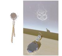 New Year Mirror Projection Zircon Nail Jewelry Chain Pendant Butterfly Bear Love Nail Tip for Light Shadow D