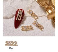 New Year Nail Art for Rhinestone Jewelry 2022 Year of The Tiger Pendant Charm Luxury Zircon Tiger Blessing Nail D Crystals Art Rhinestones Decorations Stones