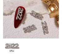 New Year Nail Art for Rhinestone Jewelry 2022 Year of The Tiger Pendant Charm Luxury Zircon Tiger Blessing Nail D Crystals Art Rhinestones Decorations Stones