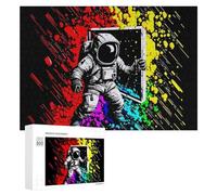 New Year Party Activity: Astronaut Breaking Through Screen, 300 PCS, Wooden Brain Teaser for Adults, for Screen-Free Relaxation at Home