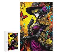 New Year Party Activity - Baroque Gothic Elegance - Mysterious Victorian Lady in Ornate Fashion, Challenging Puzzle for Adults, 1000 PCS; for Shared Table Time