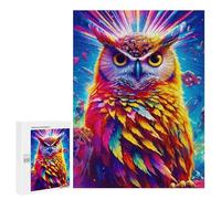 New Year Party Activity - Colorful Cosmic Owl, Challenging Puzzle for Adults, 500 PCS; for Shared Table Time