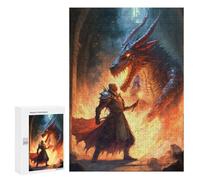 New Year Party Activity: Dragon Confrontation A Hero's Stand, 300 PCS, Wooden Brain Teaser for Adults, for Screen-Free Relaxation at Home