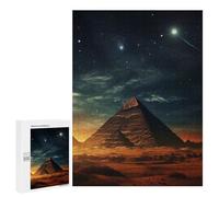 New Year Party Activity: Egyptian Pyramids, 500 PCS, Wooden Jigsaw Puzzle for Adults, for Relaxing Solo Or Group Play