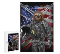 New Year Party Activity - Giant Sloth in Air Force, Wooden Brain Teaser for Adults, 1000 PCS - for A Rewarding Weekend Challenge