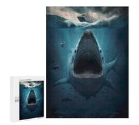 New Year Party Activity - Jaws The Giant Shark, Jigsaw Puzzle for Adults, 500 PCS; for Shared Table Time