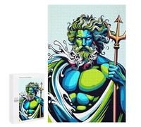 New Year Party Activity - Poseidon King of The Sea, Challenging Puzzle for Adults, 1000 PCS; for Shared Table Time