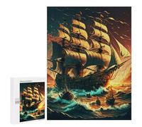 New Year Party Activity - The Legend Pirates, Adult Tabletop Puzzle, 500 PCS, for Mindful Indoor Entertainment