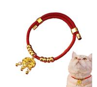 New Year Pet Collar, Happy New Year Pet Collar | Adjustable Dog Collar Year of Snake Collar with Longevity Lock | Red Decoration p