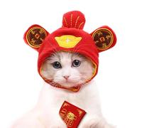 New Year Pet Hat - God of Wealth Cat Hat | Cute Dog Costume Accessory | Christmas and Easter Pet | Designed Ear Warmer for Cats Dogs Protector