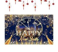 New Year Photo Backdrop, Two-Dimensional Christmas Decoration 0.9 x 1.5 Meters | Festive Decorative Panel | for Parties School Events Family Meetings Window Decoration Home Office Living Room