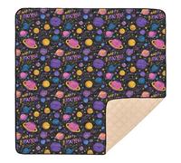 New Year Planet Purple Soft Thick Baby Gym & Activity Mat for Floor Water Resistant Playroom Activity Mat for Babies Infants Toddlers, 50'' x 50''