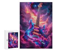 New Year Puzzle Gift: Cosmic Guitar, 300 PCS, Challenging Puzzle for Adults - to Assemble, Frame And Display