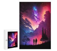 New Year Puzzle Gift - Cosmic Honeymoon, Wooden Art Puzzle, 1000 PCS; for Shared Table Time