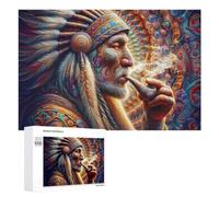 New Year Puzzle Gift: Echoes of A Chiefs Wisdom, 1000 PCS, Decorative Wooden Puzzle, for Relaxing Solo Or Group Play