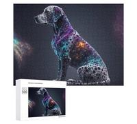 New Year Puzzle Gift - Galactic Dalmatian Cosmic Canine Wonder -1, Wooden Art Puzzle, 500 PCS; for Shared Table Time