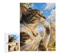 New Year Puzzle Gift: Philosopher Cat in Ancient Greece, 500 PCS, Adult Tabletop Puzzle; for Couples, Friends And Family
