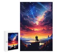 New Year Puzzle Gift: Stellar Love Sunset, 1000 PCS, Challenging Puzzle for Adults - to Assemble, Frame And Display
