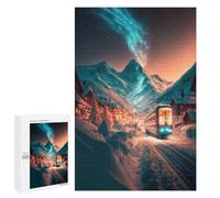 New Year Puzzle Gift: Winter Wonderland Train Journey, 1000 PCS, Challenging Puzzle for Adults - to Assemble, Frame And Display