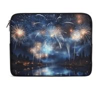 New Year Pyrotechnics Laptop Sleeve 15inch Laptop Protective Case for Women Men Shockproof Computer Cover Portable Notebook Briefcases Computer Carrying Bag Lap Top Protector Compatible with Notebooks