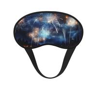 New Year Pyrotechnics Sleep Mask for Side Sleeper Soft Breathable Sleeping Eye Mask Blackout Silk Eye Sleep Shade Cover with Elastic Strap Night Blindfold for Women Men Travel Nap