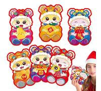 New Year Red Envelopes, Chinese New Year Red Envelopes - 6 Different Snake Design Red Envelopes, 2025 Chinese Envelopes Celebrating Money Luck