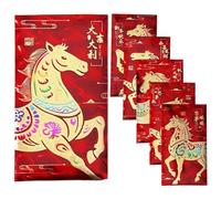 New Year Red Envelopes - Spring Festival Traditional Decorations | Year of The Horse Red Envelopes - for Adults Family Friends Neighbors Home Community Business Gathering Party
