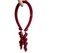 New Year Red Velvet Earrings Thin Headband Retro Style for Face Washing Makeup Women Hair Accessories