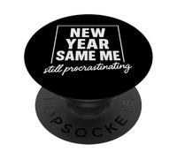 New Year Same Me Funny Anti New Year Resolution PopSockets Adhesive PopGrip