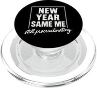 New Year Same Me Funny Anti New Year Resolution PopSockets PopGrip for MagSafe