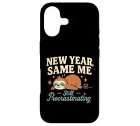 New Year Same Me Funny Lazy Sloth Anti New Year Resolution Case for iPhone 17