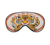 New Year Tiger Logo Design Sleep Mask for Men Women Elastic Strap Eyeshade Lightweight Sleeping Blindfold Soft Breathable Eye Cover Comfortable Sleep Shade Cover for Sleeping Travel