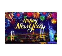 New Years Backdrop for Wall | 3x5ft 2D Holiday Decor,Festive Wall Backdrop | for Parties Photography Content Creators Schools Businesses Window Display Home Office Store Rooms