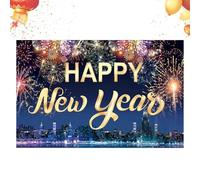 New Years Backdrop for Wall,3x5ft 2D Holiday Decoration | Decorative Festive Background | for Party Hosts Photographers Content Creators Small Business Window Display Office Home Store Bedroom