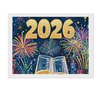 New Years Champagne Diamond DIY Painting Kits Horizontal Square Full Drill Digital Art Craft for Home Office Wall Decor 12"x16"