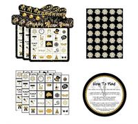 New Year's Eve Bingo Game,Party Bingo with 24 Game Cards & 420 Chips, Adult Family Party Games for New Year Celebrations, Festive Group Entertainment for Friends Family Holiday Gatherings