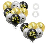 New Year's Eve Decoration Black Gold New Year Party Decoration Banners Balloons For Wedding Birthday Party Year Decorations